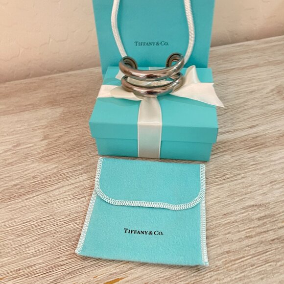 Tiffany & Co. Elsa Peretti Cuff Bracelet Open Center Ruthenium Charcoal Gray - Picture 8 of 11